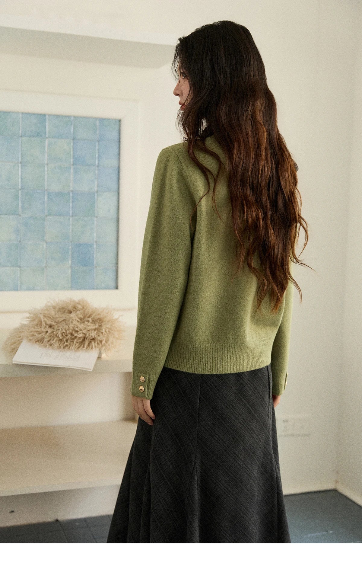 MISHOW Cat Jacquard Pullovers for Woman 2025 Winter Lazy Style Round Neck Three-dimensional Bow Loose Knit Sweater MXE86Z2750