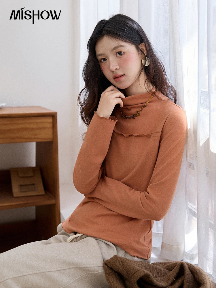 Mishow Multi-Color Thermal Turtleneck Top MXE91Z2784