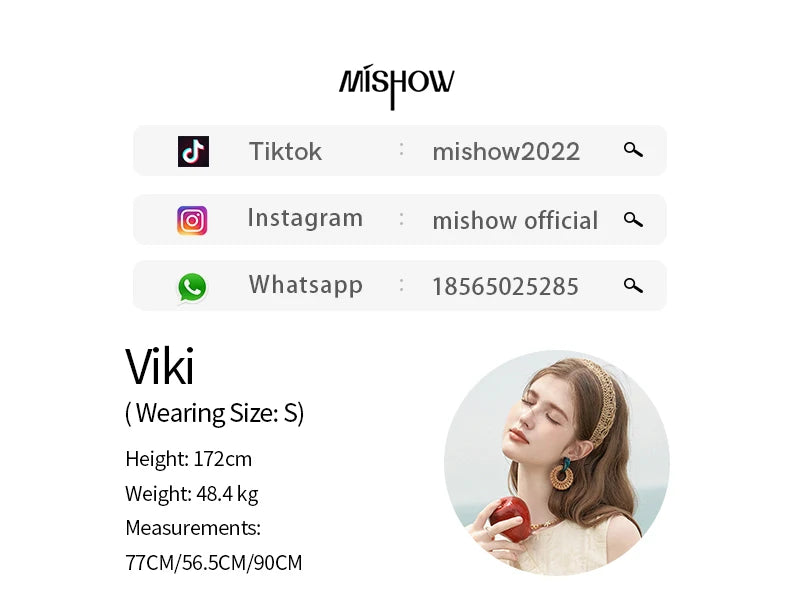 MISHOW French Sleeveless Suspender Dress for Women Summer Round Neck Auricularia Auricula Edge Lace-up Vest Dresses MXD26L1821