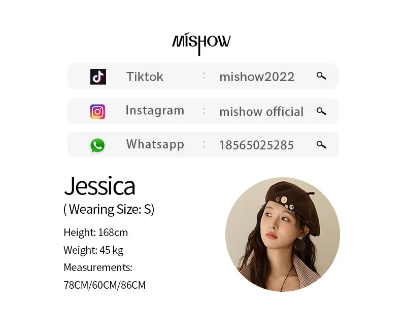 MISHOW Women's Dyed Leather Jackets 2025 Autumn Short Contrasting Plaid Lapel Jacket Fashion Loose Bow Pockets Coat MXE44W0818