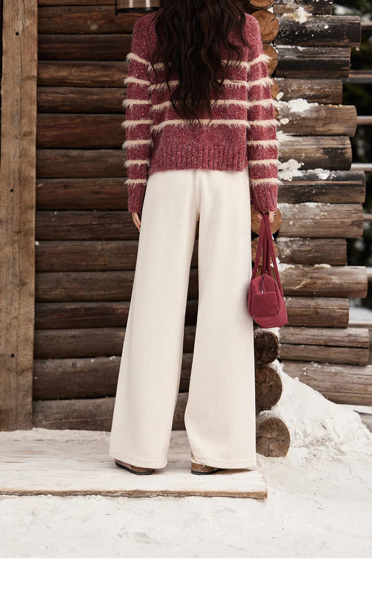 MISHOW Wide Legged Pants Women's Casual Versatile Long Pants 2025 Fall Winter New Korean High-waist Thin Pants MXD34K0824