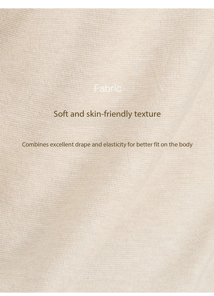 MISHOW Knitted Tops for Women 2025 Autumn New Apricot Stand Collar Long Sleeves Slim Fit with Detachable Cuffs Tops MXE49Z2532