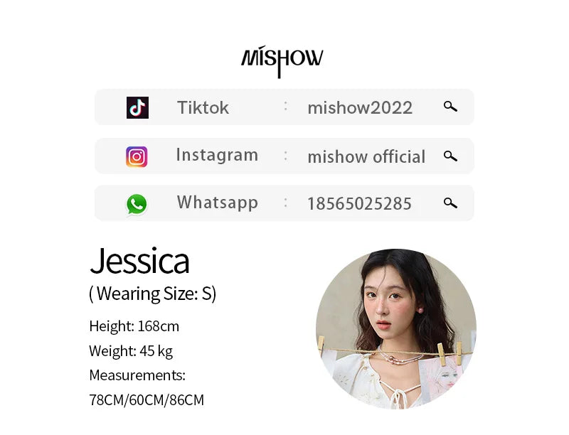 MISHOW Fashion Embroidery Jacquard Design Short Sleeve Shirt for Women 2025 Summer New V-neck Lace Up Retro Loose Top MXE35X1790