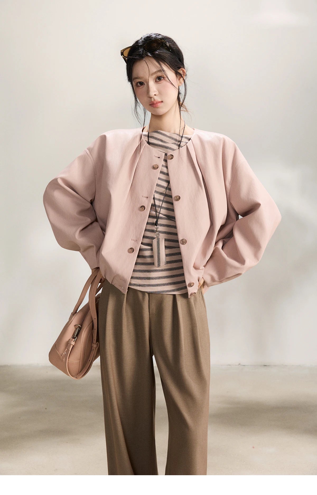 MISHOW Striped Boat Neck Long Sleeve Tops 2026 Spring Ruched Side SlimCasual Soft Breathable T-Shirt with Necklace MXF13T1514