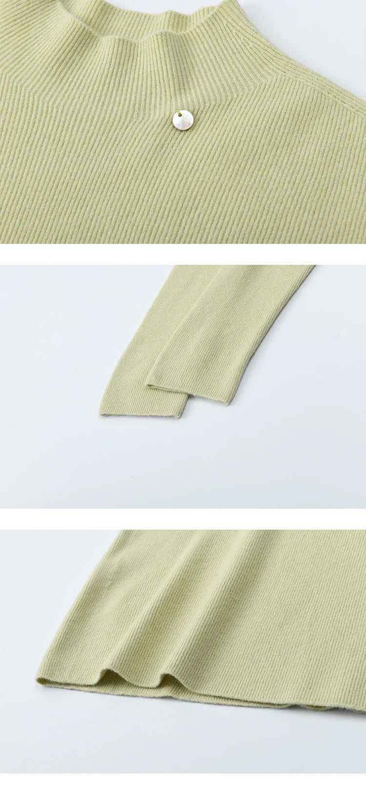 MISHOW Woman Long-sleeved Tops 2025 Autumn Winter Minimalist Mock Neck Knited Top Commute Casual Slim Pullover Woman MXE48Z2583