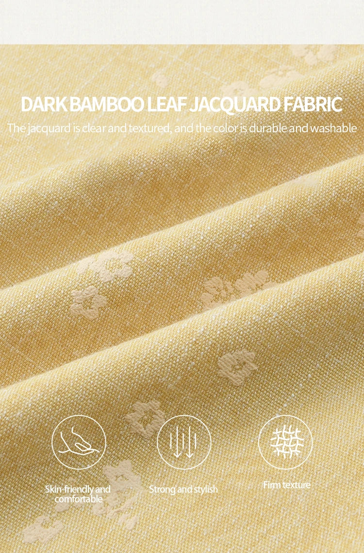 MISHOW Women's Clothing Fashion Square Neck Puff Sleeve Dress Summer 2025 New Bamboo Leaf Jacquard Pattern Dresses MXE39L2415