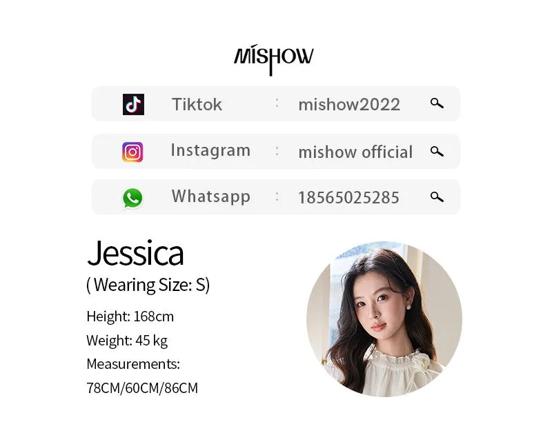 MISHOW Women's Ruffled Stand Collar Blouse 2026 Spring Flower Decor Apricot Blouses Drawstring Waist Puff Sleeve Top MXF11C2428