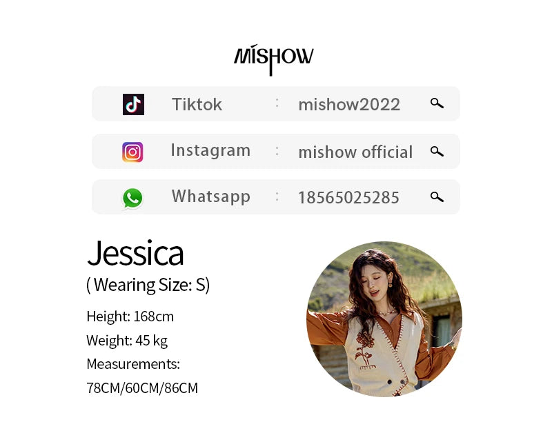 MISHOW Sleeveless Knitted Sweater Vest 2024 Autumn Arctic Velvet Sweater V-neck Towel Embroidered Hook Flower Tops MXD42Z0701