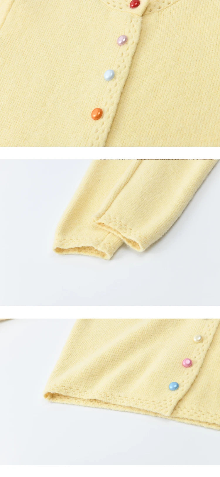 MISHOW Women's Cardigan 2025 Slim Fit Hollow Out Round Neck Rainbow Button Sweater French Style Solid Warm Knitwear MXE90Z2796