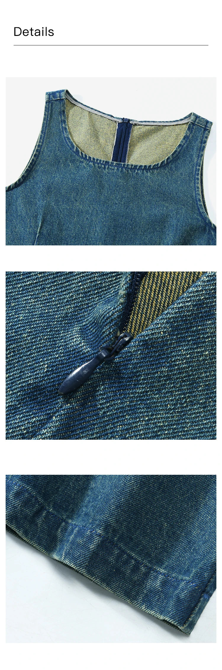 MISHOW Retro Chinese Buckle Denim Short Jacket U-neck Vest Dress Separately 2025 Autumn Casual Coat Knee-Length Dress MXD14L1771