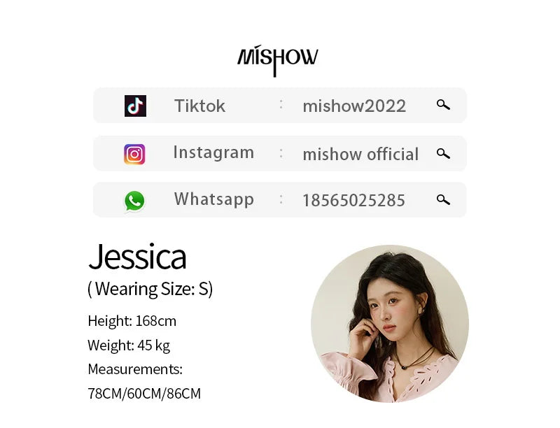 MISHOW Women's Elegant Blouse 2025 Autumn French Style Hollow Out V Neck Pink Blouse Loose Commute Long Sleeves Top MXE48X2502