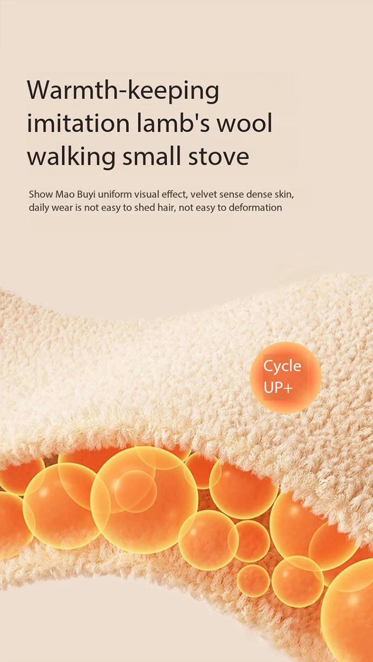 MISHOW Winter Jackets Women 2025 Retro Apricot Imitation Lambswool Coat Commuter Round Neck Single-breasted Jacket MXE51W0874