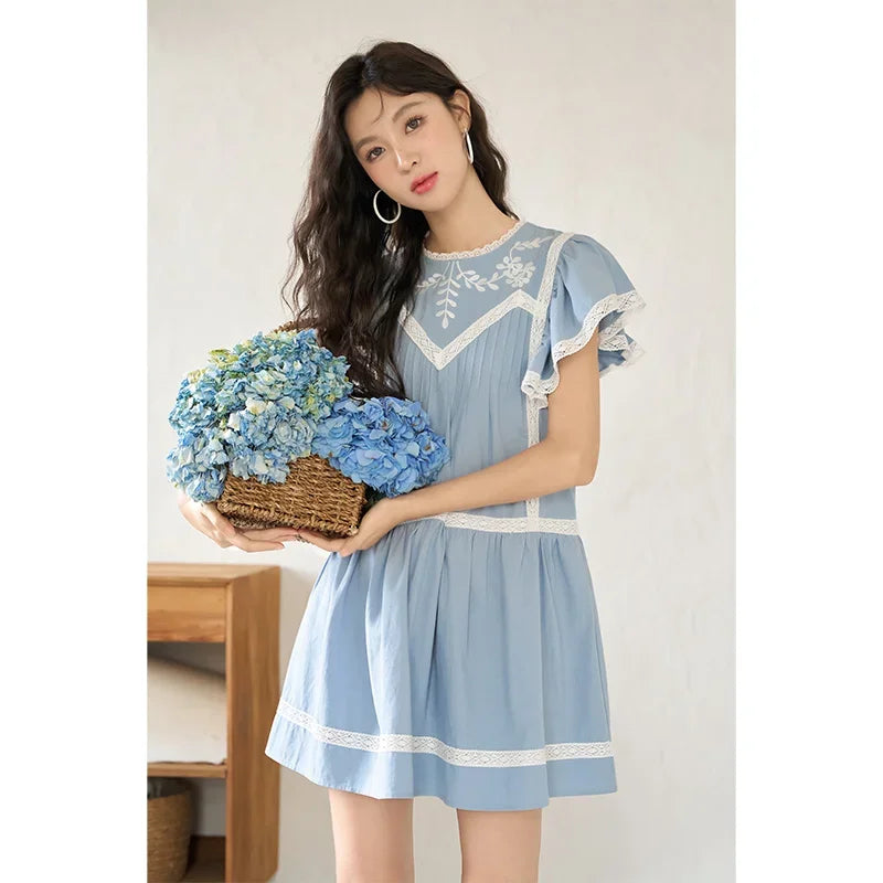 Mishow Lace Embroidery Flying Sleeve Dress MXC39L1562