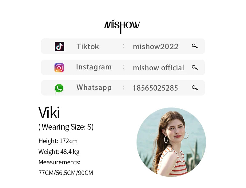 MISHOW Vacation Sleeveless Stripe Inner Tank Top Dress 2024 Summer Round Neck A-LINE Dress Casual Mid Length Dresses MXD26L1852