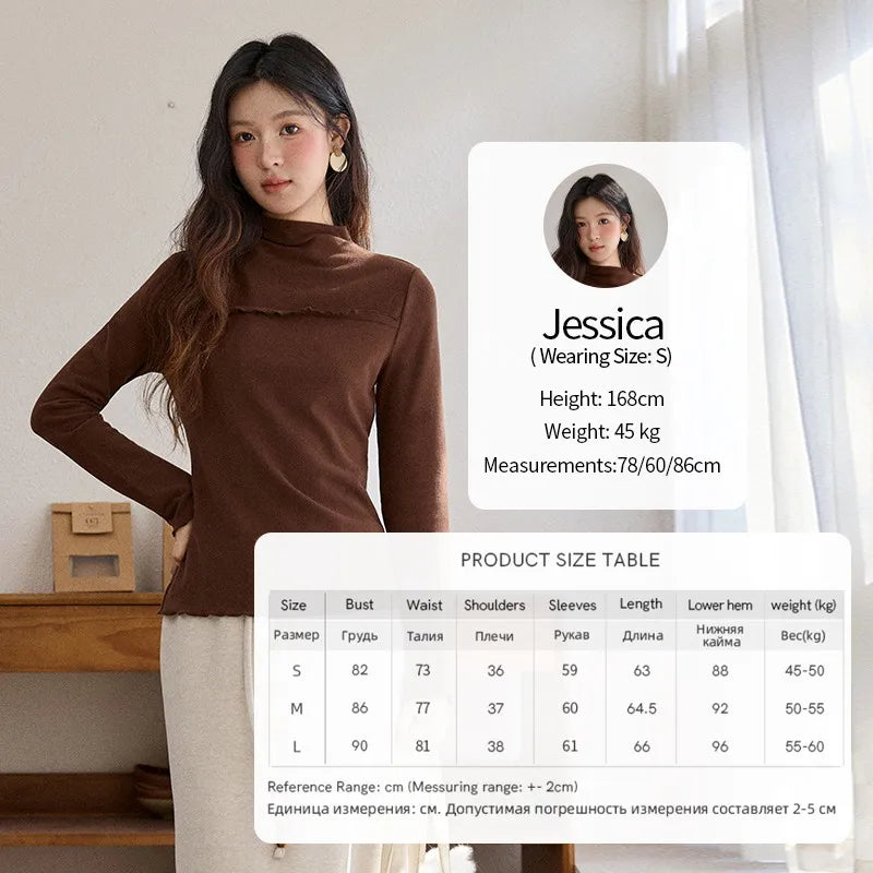 Mishow Multi-Color Thermal Turtleneck Top MXE91Z2784