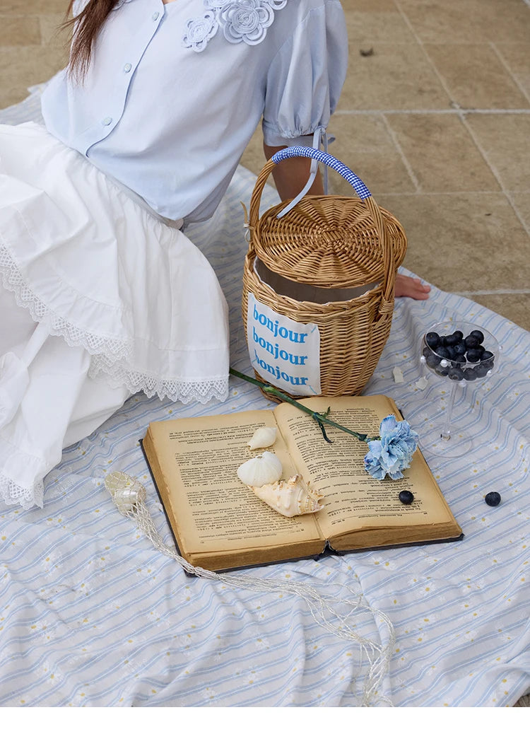 MISHOW French New Shirts Women Summer 2025 Solid Short Sleeve V-neck Embroidered Loose Blouses Female Loose Versatile MXE31X1774