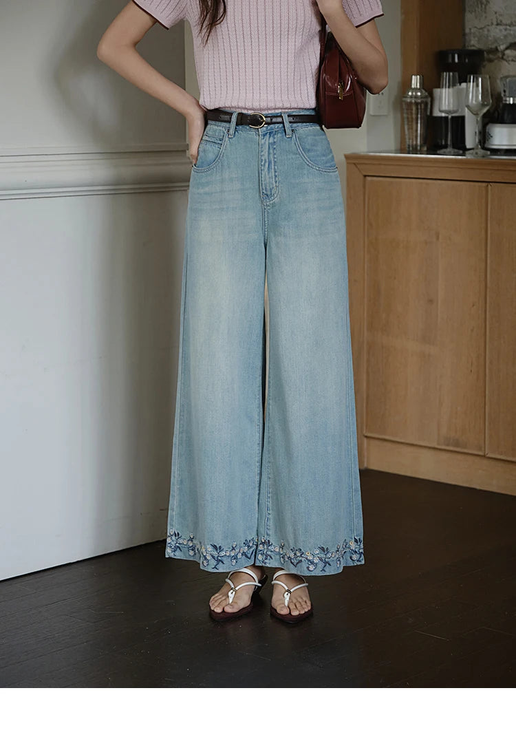 MISHOW Women's Fashion Hollow Out Blouse Summer 2025 Embroidery Puff Sleeve Square Collar Tassel Ladies Casual Top MXE37X1851