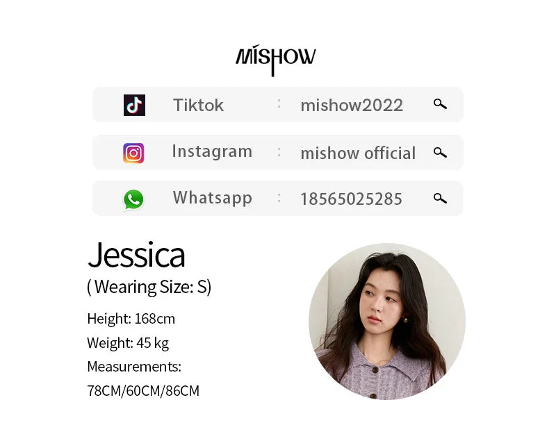 MISHOW Knitted Cardigan Women 2025 Autumn Winter Simple Turn-down Collar Loose Comfortable Single-breasted Sweater MXE48Z2611