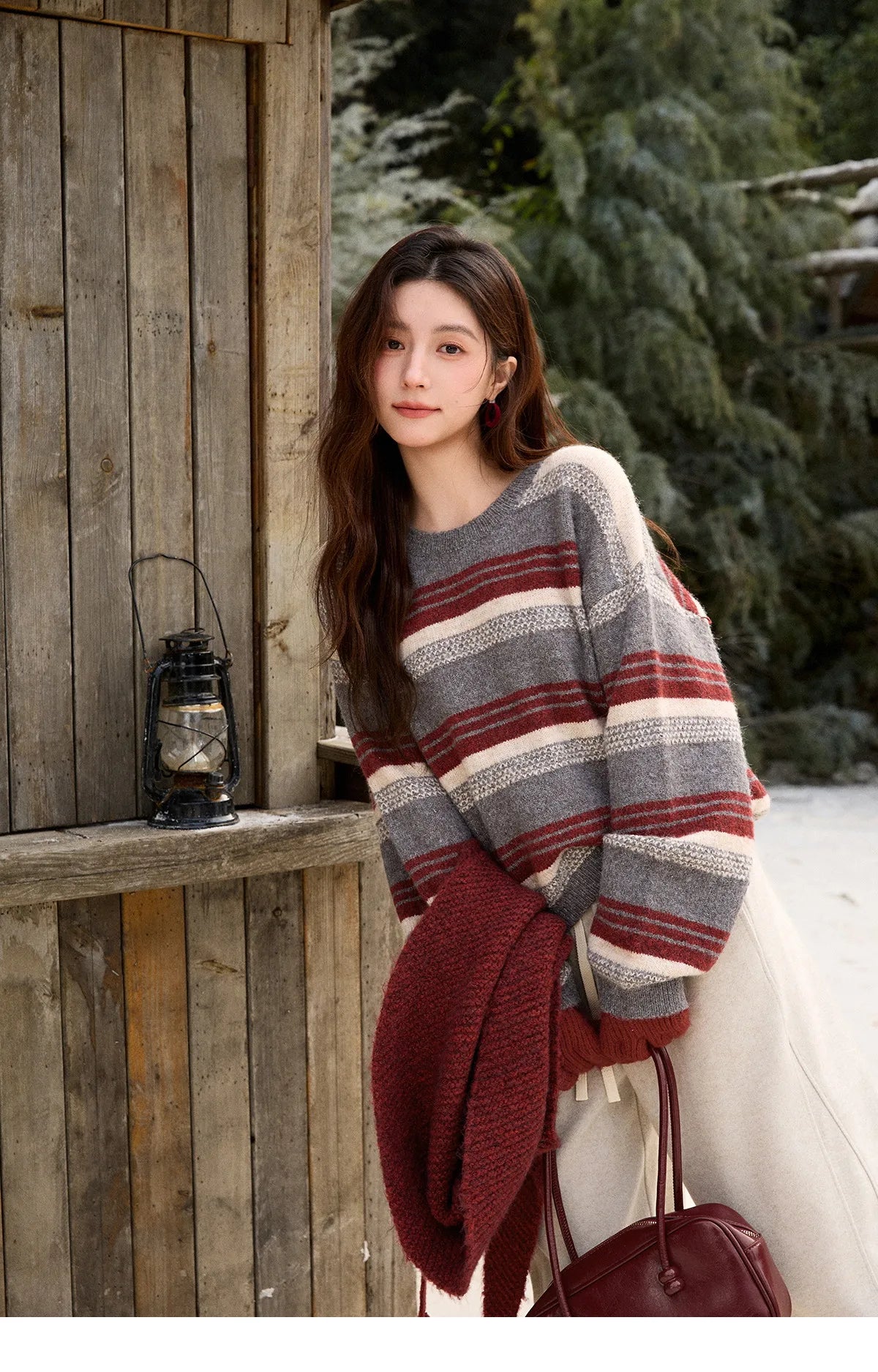 MISHOW Winter Women Knitwear Warm Pullover Sweater Casual Loose Top Knitted Long Sleeve Soft Sweaters Excluding Scarf MXE92Z2828