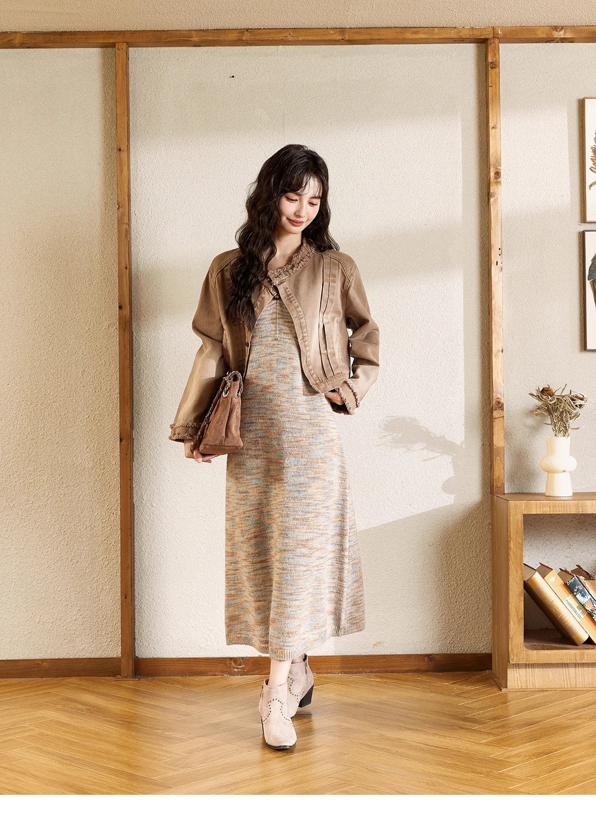 MISHOW Women's French Retro Denim Jacket 2024 Autumn Short 100Cotton Streetwear Top Wide-waisted Single Breasted Coat MXD43W0391