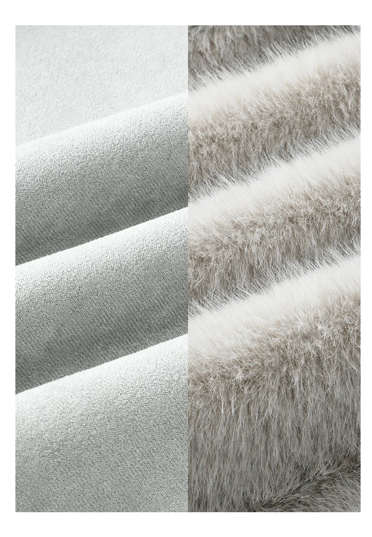 MISHOW Leather Fur Coat Fur Collar with Bag Women Winter Clothes Suede Plush Jacket Pocket Soft Thickened Warm Tops MXD57W0737