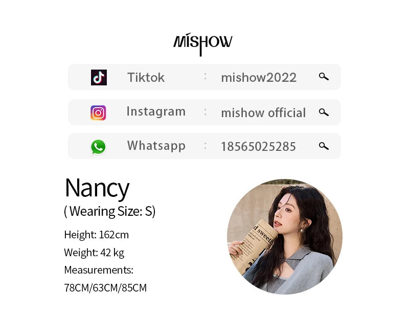 MISHOW Women’s Sweater Top Dress Separately 2024 Fall Winter Fashion Imitation Mink Fur Sweet Coat Knitted Dress MXD45L2043