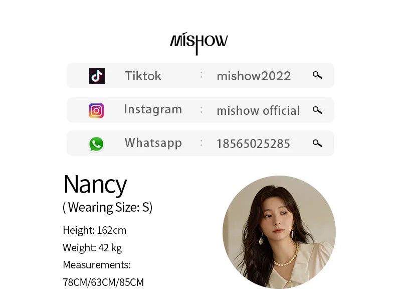 MISHOW Women's French Lace Patchwork Shirt 2025 Autumn Butterfly Collar Lantern Sleeves Apricot Elegant Commuting Top MXE41C2357