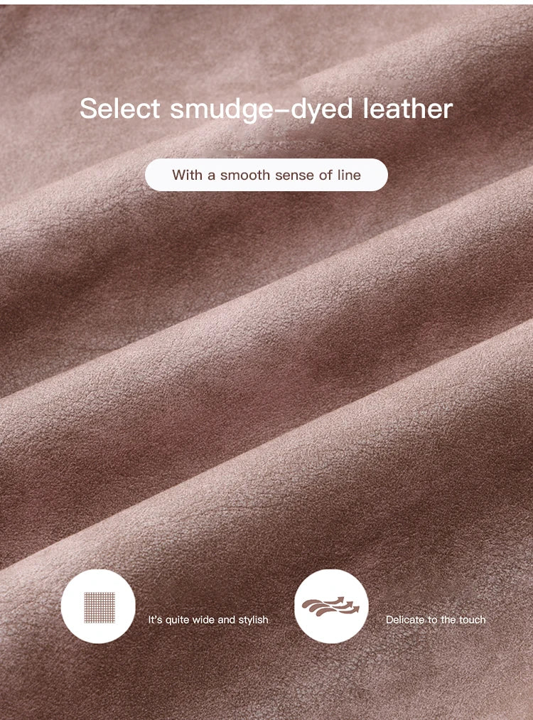 MISHOW Women's Dyed Leather Jackets 2025 Autumn Short Contrasting Plaid Lapel Jacket Fashion Loose Bow Pockets Coat MXE44W0818