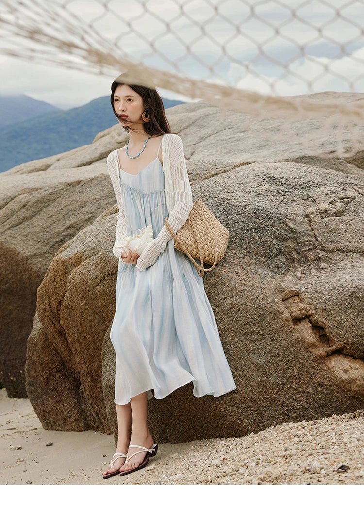 MISHOW Summer Casual Cardigan for Women 2025 New V-neck Long Sleeve Slim Knitted Cardigans Female Fashion White Tops MXE16Z1193