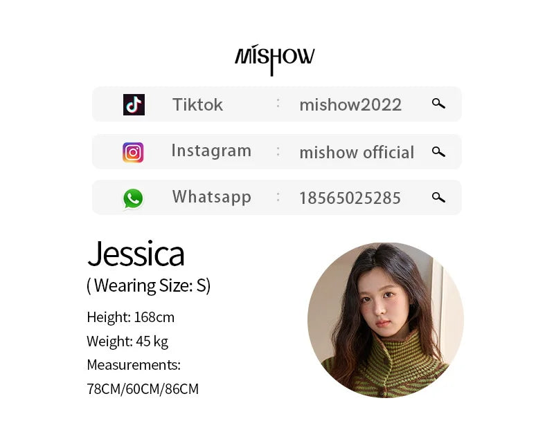 MISHOW New Striped Knitted Cardigan 2025 Autumn Winter Retro Stand-up Collar Raglan Sleeve Cardigan Commute Loose Top MXE88Z2690