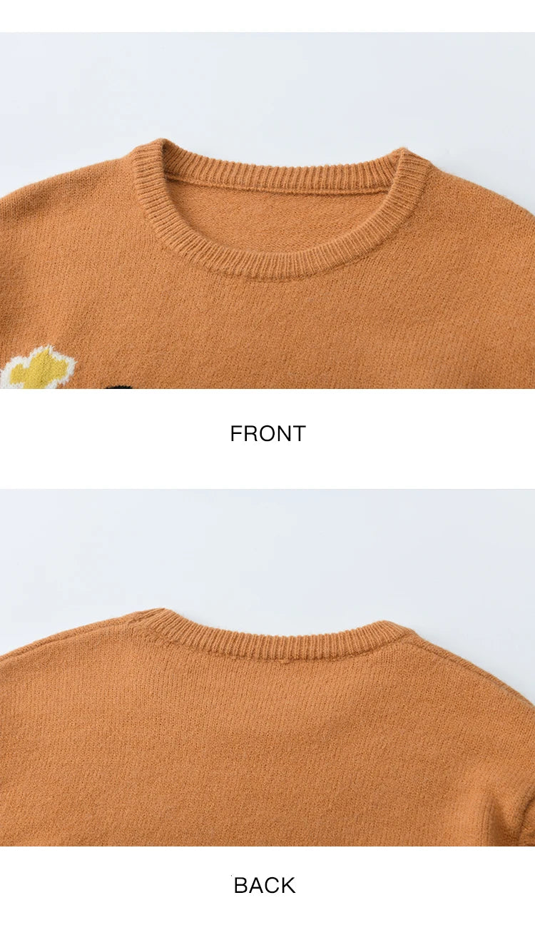 Mishow Orange Sausage Dog Jacquard Pullover MXE48Z2578