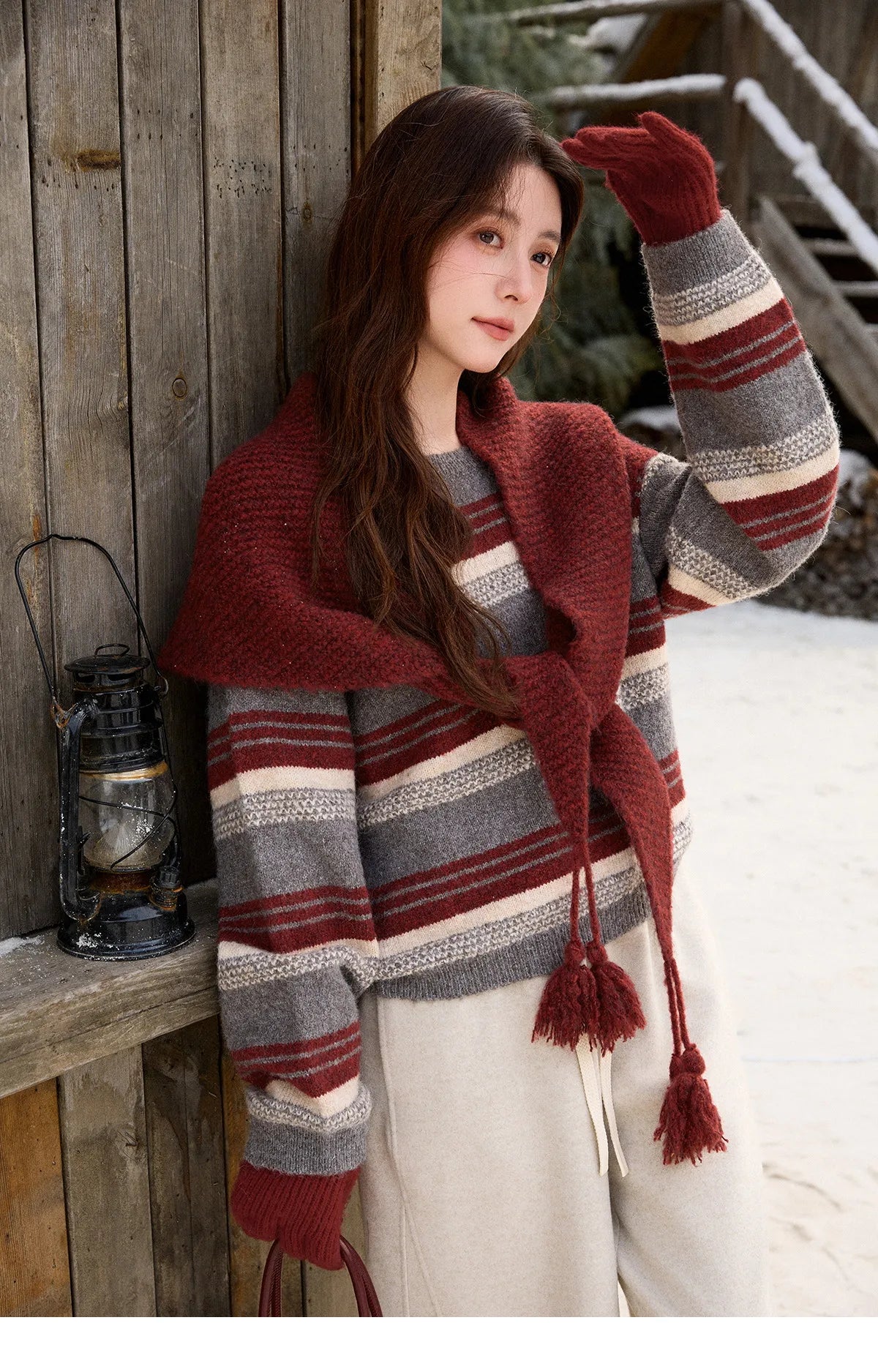 MISHOW Winter Women Knitwear Warm Pullover Sweater Casual Loose Top Knitted Long Sleeve Soft Sweaters Excluding Scarf MXE92Z2828