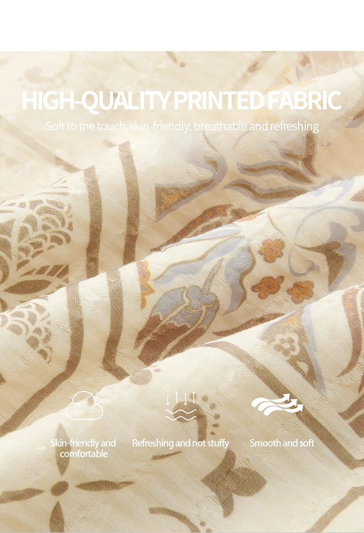 MISHOW Women's Two Piece Set 2025 Summer New Casual Bohemian Print Top Beaded Tassel Drawstring Pocket Shorts Set MXE39T0723