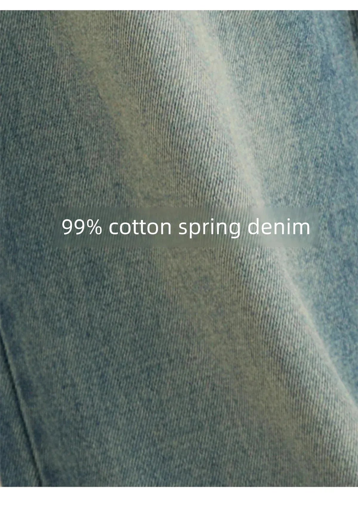 MISHOW Women's Vintage Blue Wide Leg Jeans Spring High Waist Cotton Pants Two-button Loose Casual Denim Trousers MXF108K1005