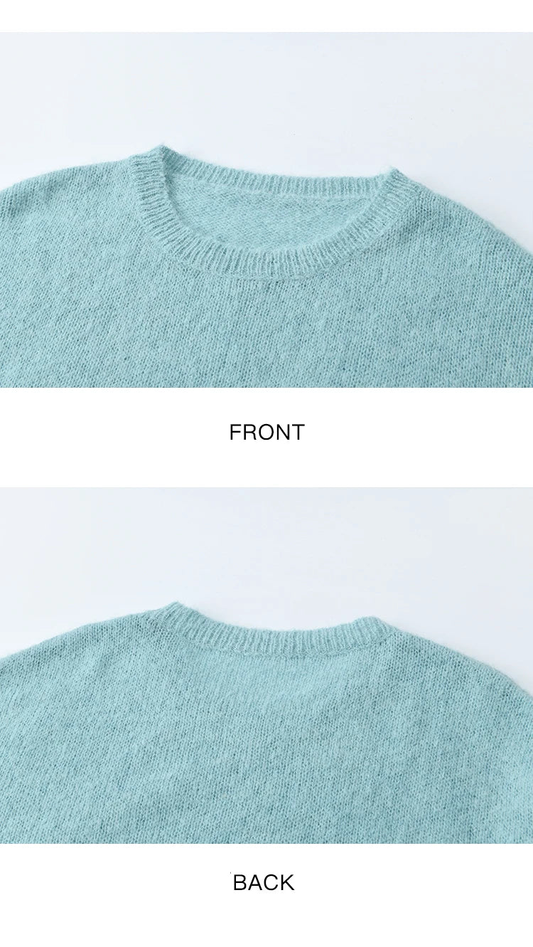 MISHOW Woman Sweaters 2025 Elegant French Hollow Out Floral Sweater Loose O-neck Long Sleeves Knit Top Autumn Clothes MXE44Z2491