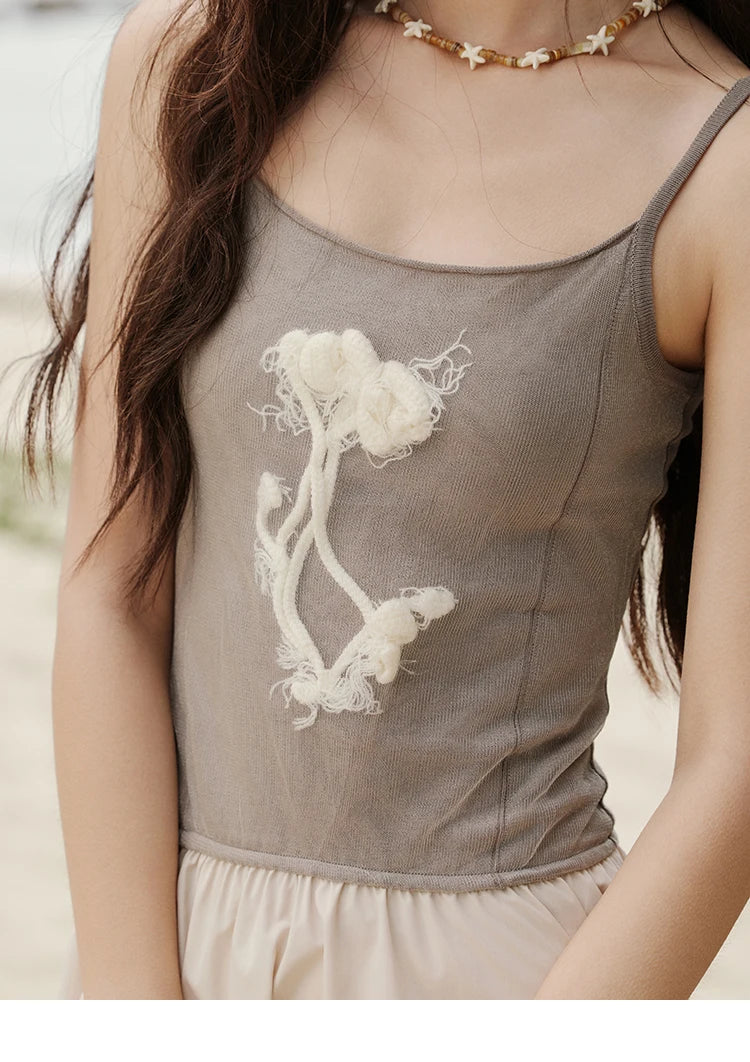 MISHOW Summer New Camisole Long Dresses Women 2025 Sleeveless Color Matching French Knit Dress Lady Fashion A-line MXE13L2082