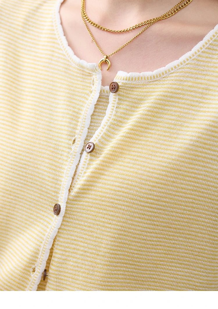 MISHOW Summer Camisole Cardigan Sets for Women 2025 Short Sleeve Round Neck Hem Lace Knitted Tops Female Fashion MXE33T0582