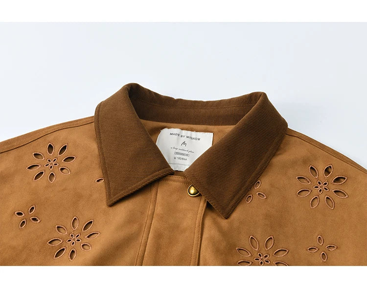 MISHOW Skirt Two Piece Set for Woamn 2025 Retro Corduroy Cutout Lapel Jacket Mini Skirt Autumn Women's Clothing Set MXE47T0745