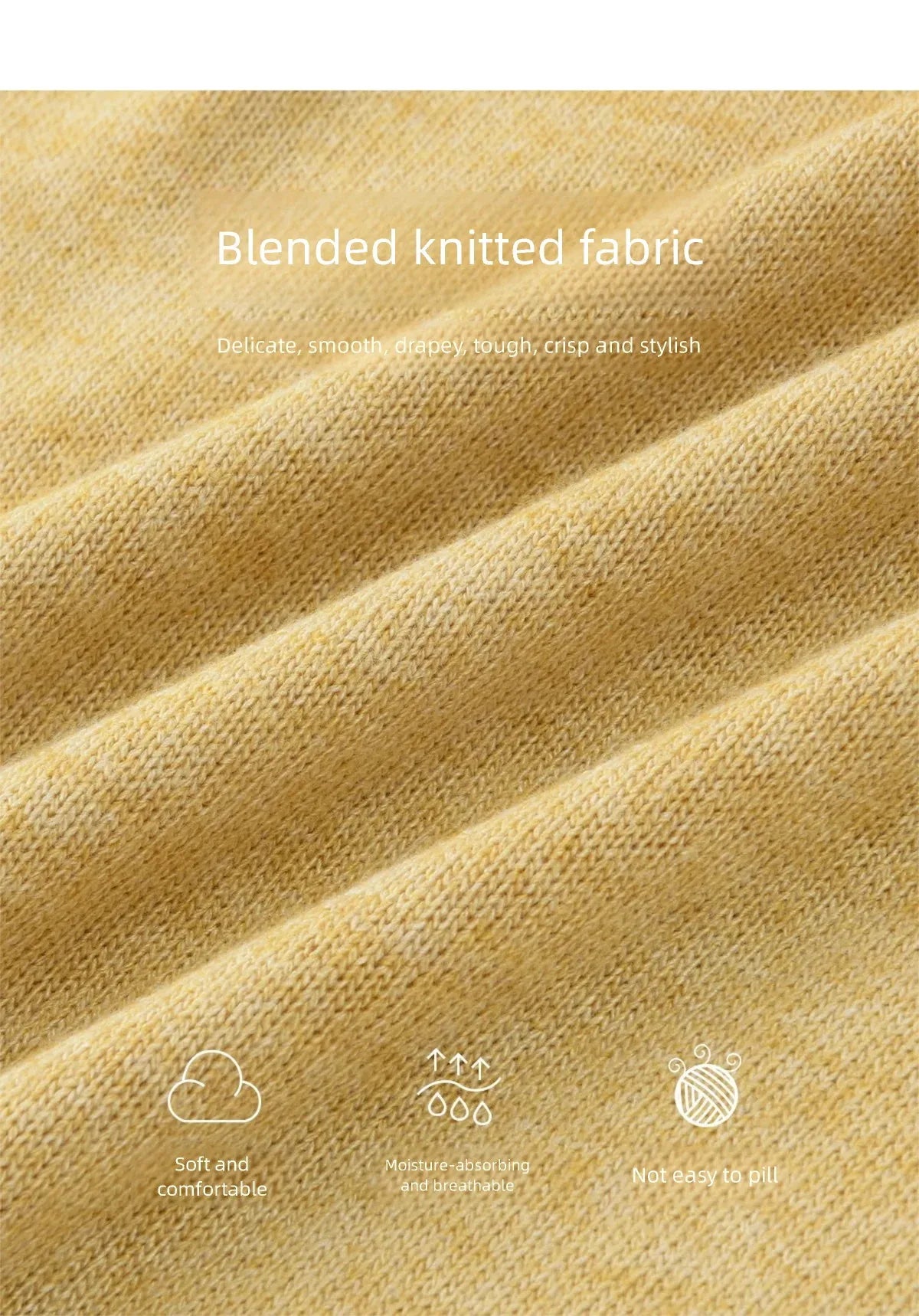 MISHOW Women's Yellow Brown Irregular Top 2026 Spring Contrast Color Oblique Collar Long Sleeve Casual Knitted Tops MXF11Z2911