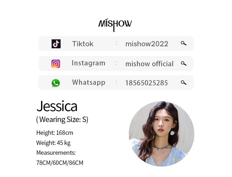 MISHOW Blue Double-layer Ruffled Linen V-neck Blouse for Women Summer 2025 Slim Flying Sleeve Breathable Lace-up Tops MXE33X1819