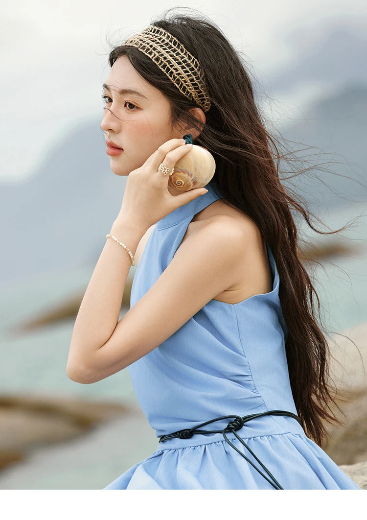 MISHOW Korean Halter Neck Slimming A-Line Dress MXE31L2221
