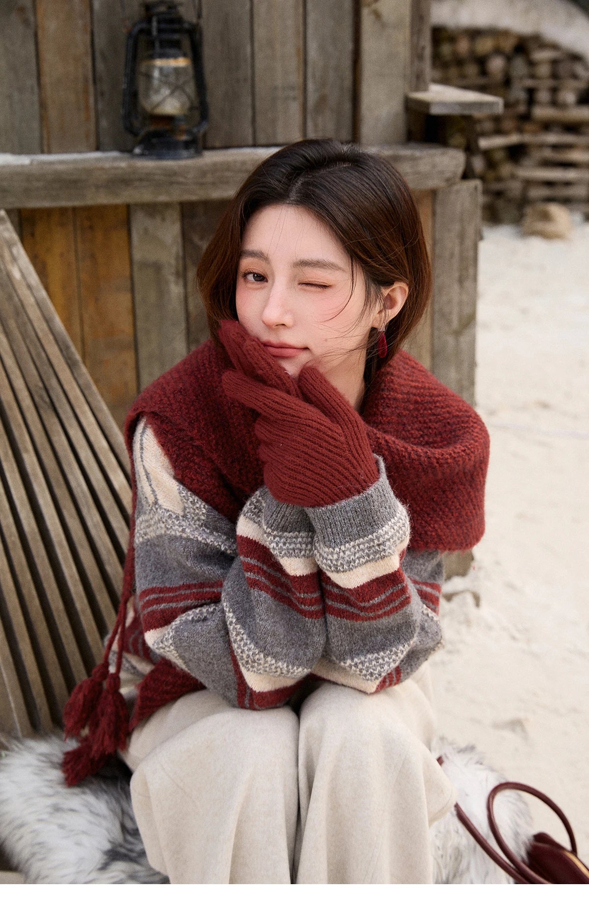 MISHOW Winter Women Knitwear Warm Pullover Sweater Casual Loose Top Knitted Long Sleeve Soft Sweaters Excluding Scarf MXE92Z2828