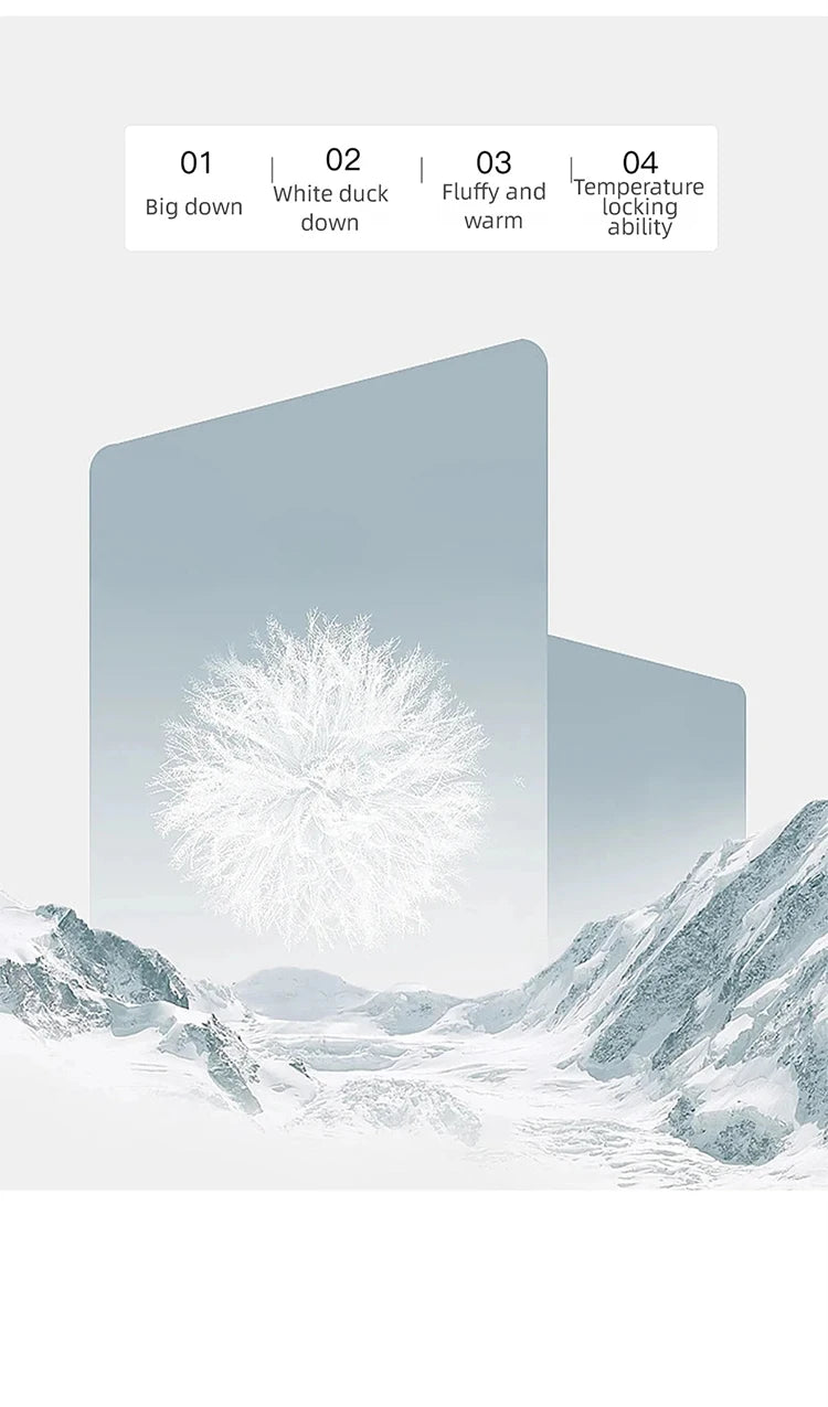 MISHOW Short Lightweight Puffer for Women 2025 Fashion Loose Long-sleeved Down Jacket Detachable Fur Collar Warm Coat MXE87Y0084