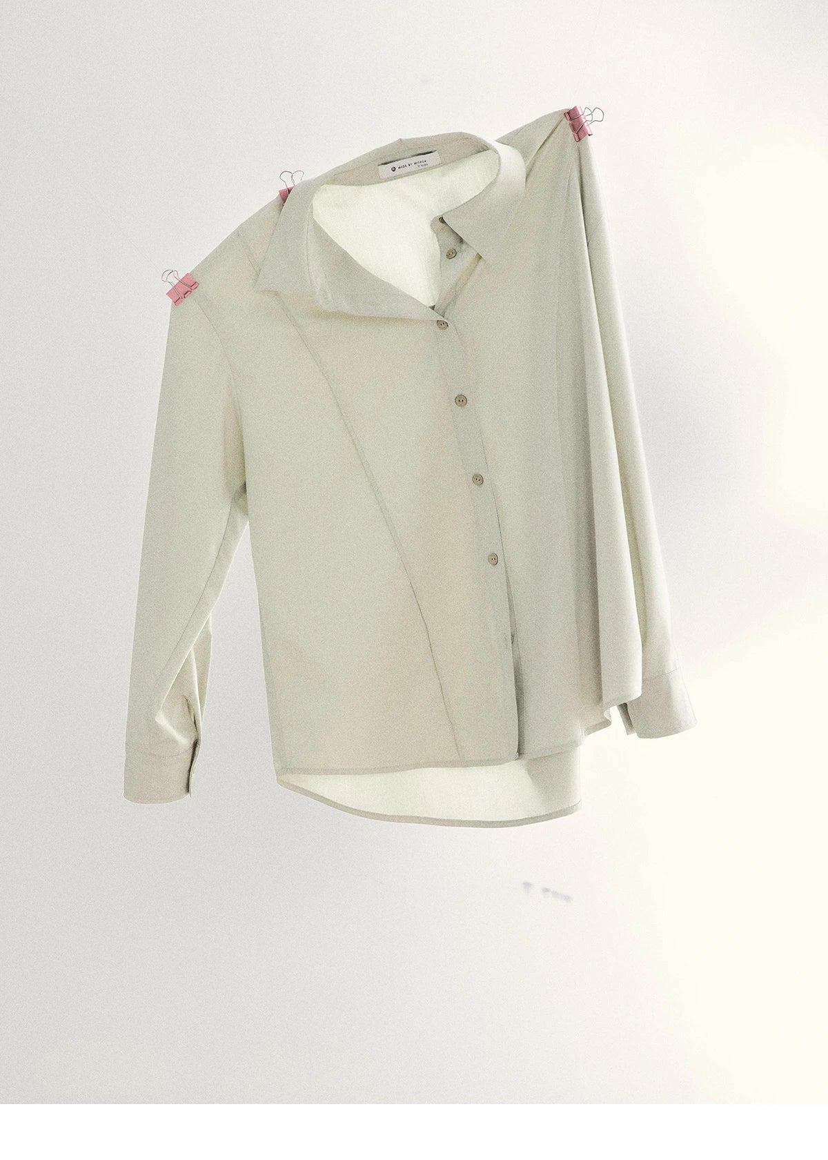 MISHOW Women's Casual Loose Shirt with Plaid Scarf 2026 Spring Lapel Tops Versatile Long Sleeve Shirts Office Lady MXF108C0815