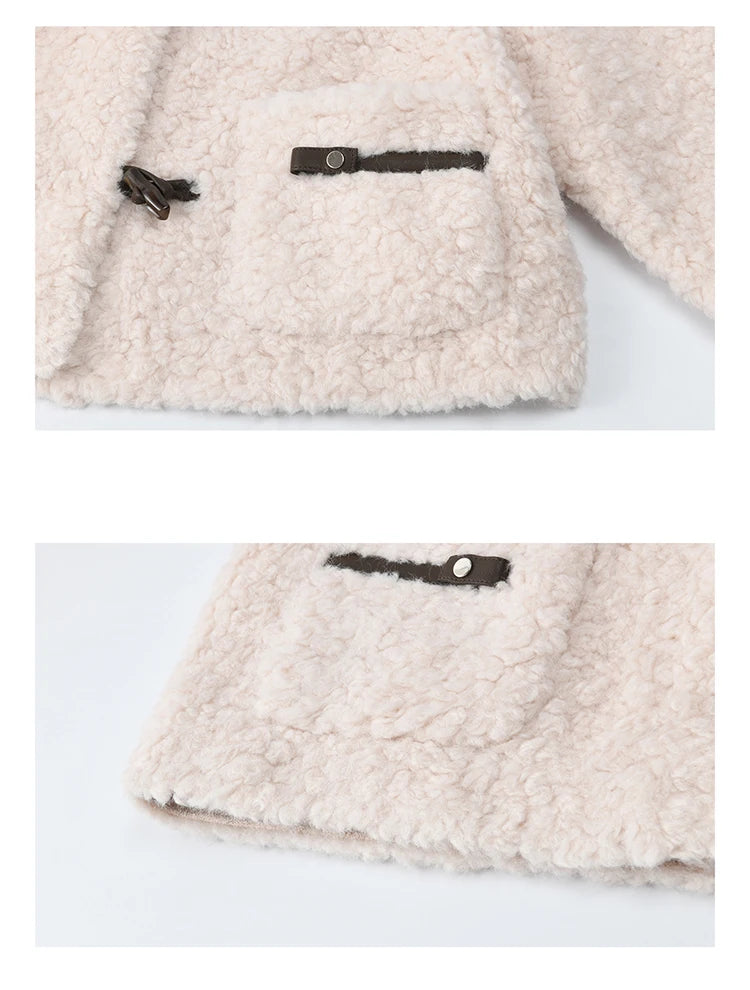 MISHOW Women's Winter Coat 2025 French Style Round Neck Long Sleeve Jacket Loose Commute Toggle Button Warm Outerwear MXE87W0988