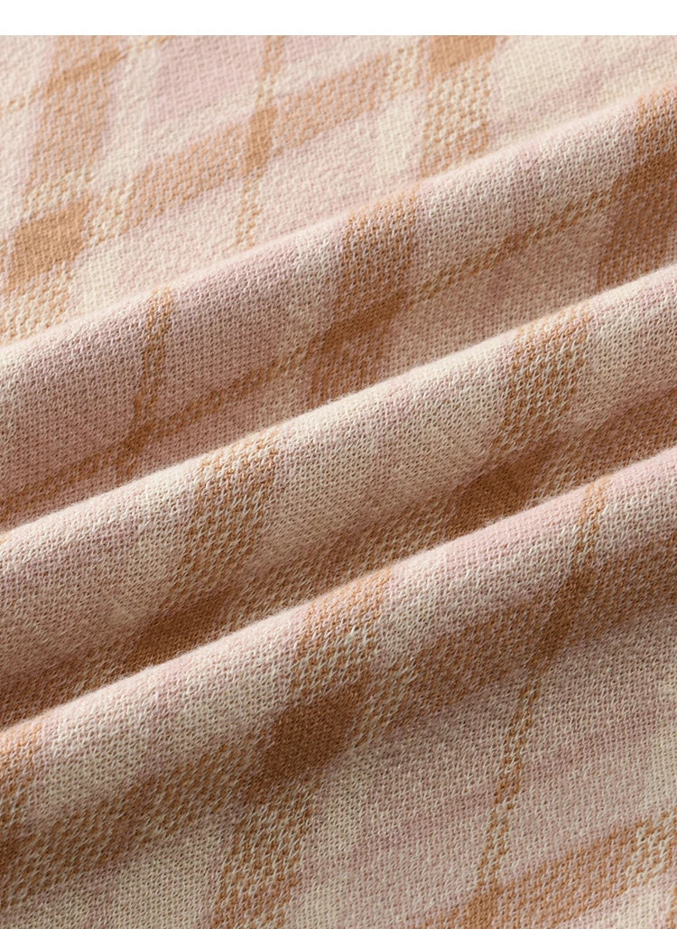 MISHOW French Vintage Dress O Neck Knitted Cardigan Separately Women Sweet Knitted Short Sweater Plaid Camisole Dress MXD43L2012