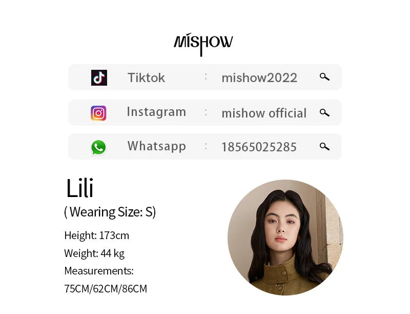 MISHOW Retro Jacket Women 2025 Autumn Winter Warm Stand Collar Casual Jacket Slim Design Zipper Jacket Woman Clothes MXE49W0853