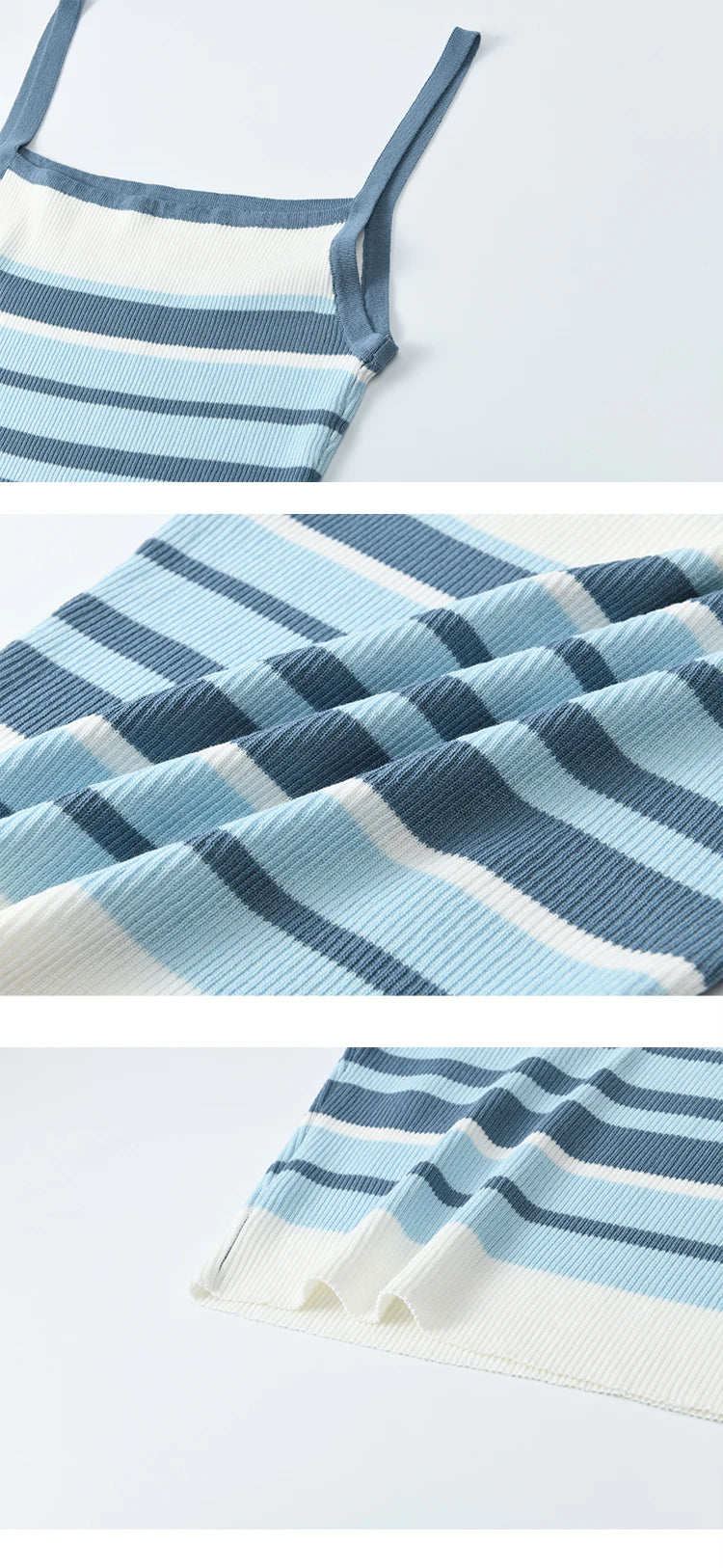 MISHOW Blue Striped Camisole Summer Women New 2025 Square Collar Loose Office Lady Tops Female Fashion Design Sense MXE31Z1221