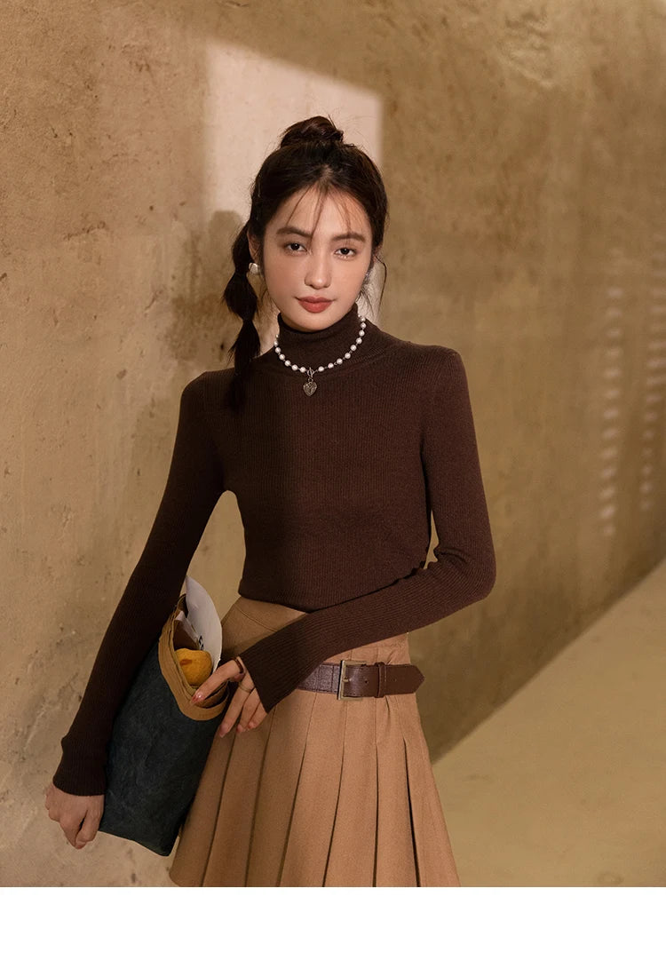 MISHOW Women's Lamb Wool Coat 2022 Winter Single Breasted Leather Turn-down Collar Thickened Warm Outwear Office Lady MXB43W0490