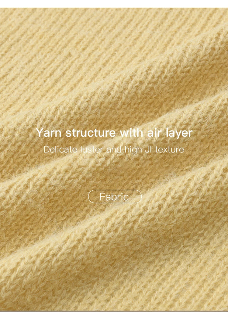 MISHOW Handmade Crochet Sweater Cardigan Autumn Mohair Flare Sleeve Knitted Tops Wave V-neck Lace-up Waist Sweater MXE47Z2513